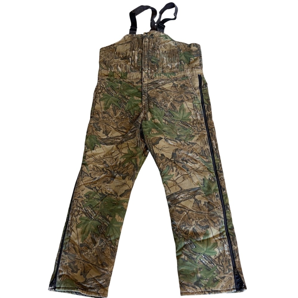 Vintage Walls Blizzard Pruf Overalls‎ XLT Quilted Insulated Camo Camouflage Bibs